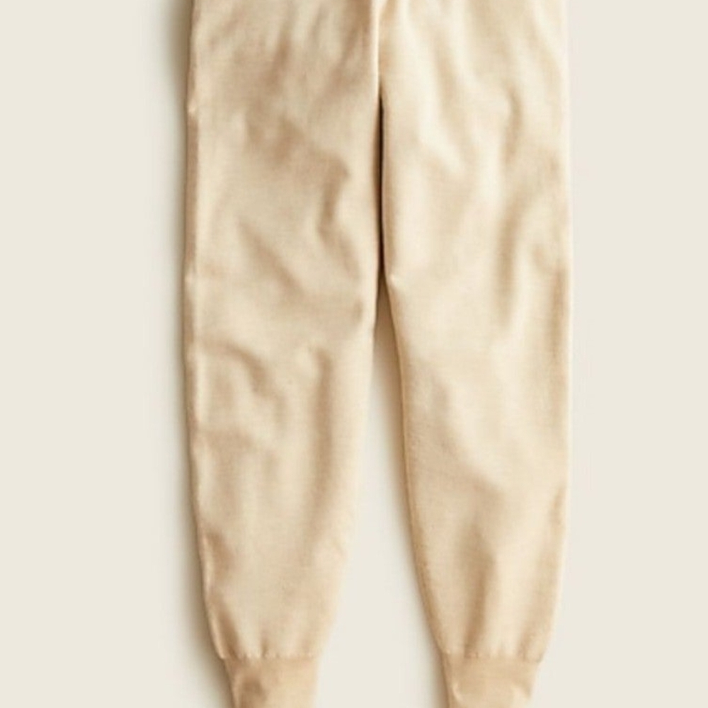 Womens Cream Jogger Pants